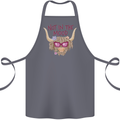 Not in the Mood Funny Highland Cow Cotton Apron 100% Organic Steel