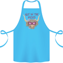 Not in the Mood Funny Highland Cow Cotton Apron 100% Organic Turquoise