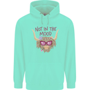 Not in the Mood Funny Highland Cow Mens 80% Cotton Hoodie Peppermint