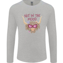 Not in the Mood Funny Highland Cow Mens Long Sleeve T-Shirt Sports Grey