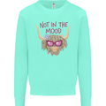 Not in the Mood Funny Highland Cow Mens Sweatshirt Jumper Peppermint