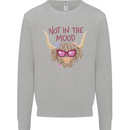 Not in the Mood Funny Highland Cow Mens Sweatshirt Jumper Sports Grey
