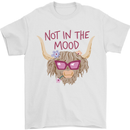 Not in the Mood Funny Highland Cow Mens T-Shirt 100% Cotton White