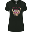 Not in the Mood Funny Highland Cow Womens Wider Cut T-Shirt Black