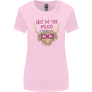 Not in the Mood Funny Highland Cow Womens Wider Cut T-Shirt Light Pink