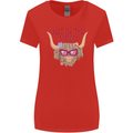 Not in the Mood Funny Highland Cow Womens Wider Cut T-Shirt Red