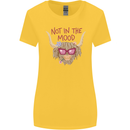 Not in the Mood Funny Highland Cow Womens Wider Cut T-Shirt Yellow
