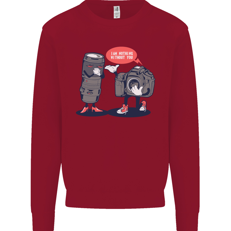 Nothing Without You Photography Photorapher Kids Sweatshirt Jumper Red