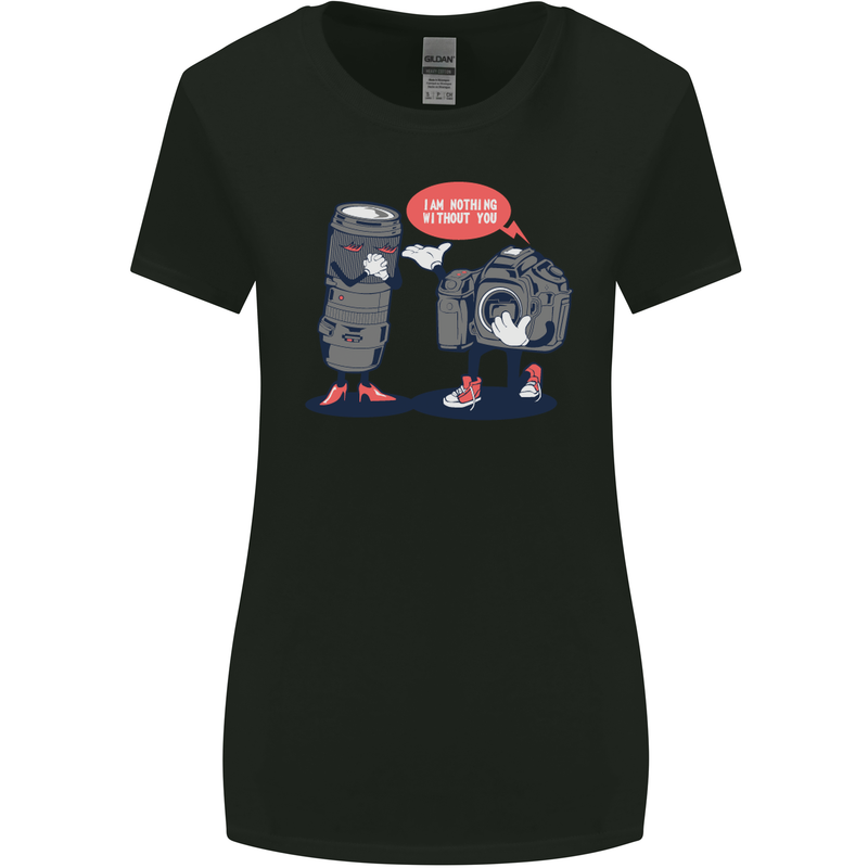 Nothing Without You Photography Photorapher Womens Wider Cut T-Shirt Black