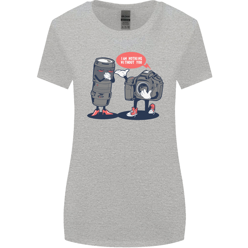 Nothing Without You Photography Photorapher Womens Wider Cut T-Shirt Sports Grey