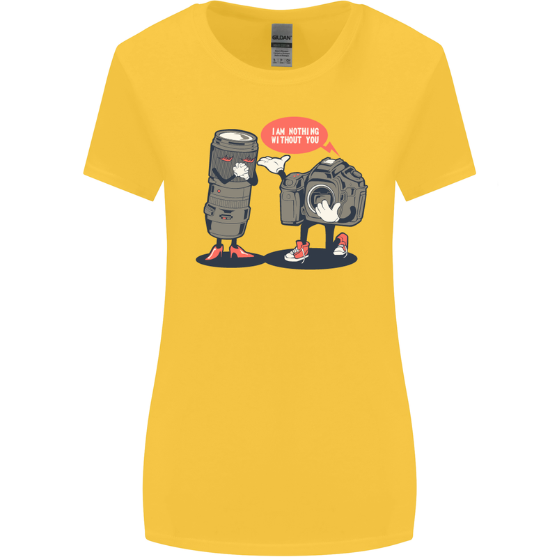 Nothing Without You Photography Photorapher Womens Wider Cut T-Shirt Yellow