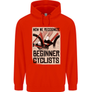 Novice Cyclists Funny Bicycle Cycling Childrens Kids Hoodie Bright Red