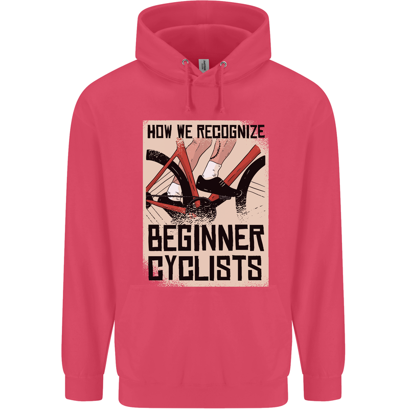 Novice Cyclists Funny Bicycle Cycling Childrens Kids Hoodie Heliconia