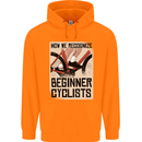 Novice Cyclists Funny Bicycle Cycling Childrens Kids Hoodie Orange