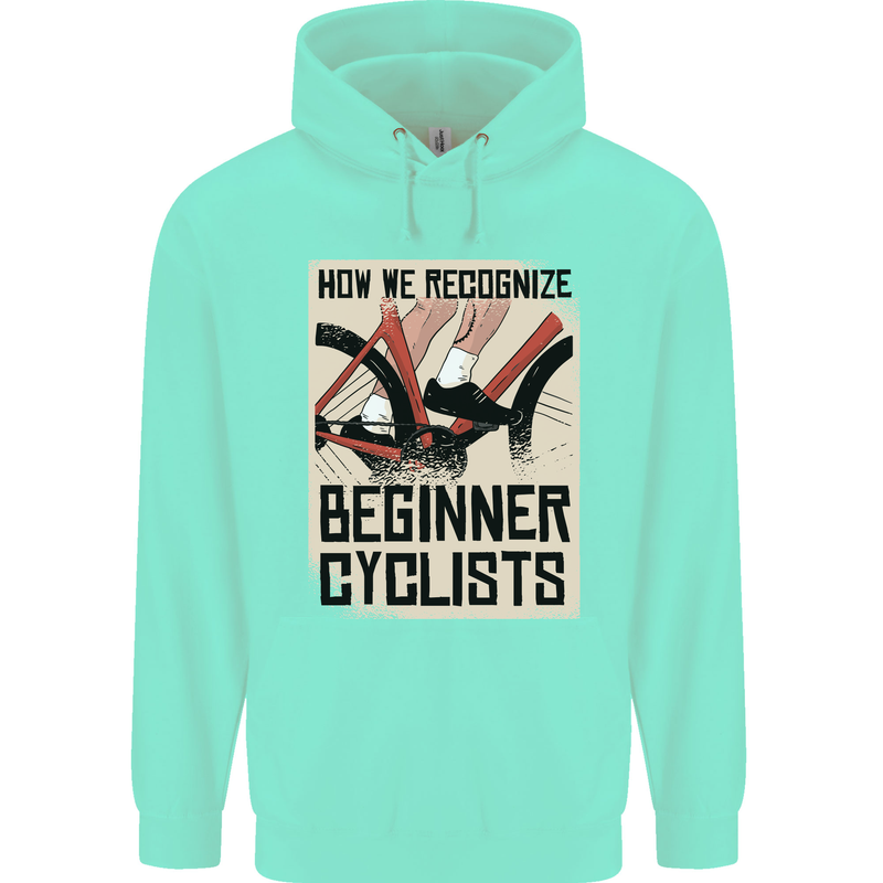 Novice Cyclists Funny Bicycle Cycling Childrens Kids Hoodie Peppermint