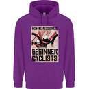 Novice Cyclists Funny Bicycle Cycling Childrens Kids Hoodie Purple
