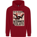 Novice Cyclists Funny Bicycle Cycling Childrens Kids Hoodie Red