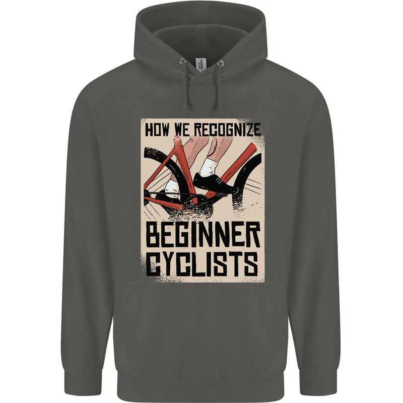 Novice Cyclists Funny Bicycle Cycling Childrens Kids Hoodie Storm Grey