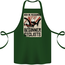 Novice Cyclists Funny Bicycle Cycling Cotton Apron 100% Organic Forest Green