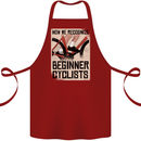 Novice Cyclists Funny Bicycle Cycling Cotton Apron 100% Organic Maroon