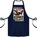 Novice Cyclists Funny Bicycle Cycling Cotton Apron 100% Organic Navy Blue