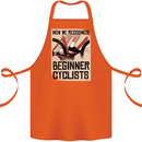 Novice Cyclists Funny Bicycle Cycling Cotton Apron 100% Organic Orange