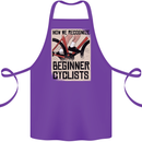 Novice Cyclists Funny Bicycle Cycling Cotton Apron 100% Organic Purple