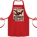 Novice Cyclists Funny Bicycle Cycling Cotton Apron 100% Organic Red