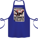 Novice Cyclists Funny Bicycle Cycling Cotton Apron 100% Organic Royal Blue