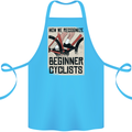 Novice Cyclists Funny Bicycle Cycling Cotton Apron 100% Organic Turquoise