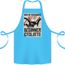 Novice Cyclists Funny Bicycle Cycling Cotton Apron 100% Organic Turquoise