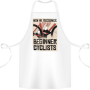 Novice Cyclists Funny Bicycle Cycling Cotton Apron 100% Organic White