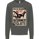 Novice Cyclists Funny Bicycle Cycling Kids Sweatshirt Jumper Storm Grey