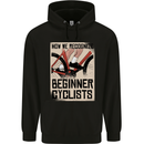 Novice Cyclists Funny Bicycle Cycling Mens 80% Cotton Hoodie Black