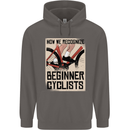 Novice Cyclists Funny Bicycle Cycling Mens 80% Cotton Hoodie Charcoal