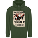 Novice Cyclists Funny Bicycle Cycling Mens 80% Cotton Hoodie Forest Green
