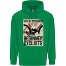 Novice Cyclists Funny Bicycle Cycling Mens 80% Cotton Hoodie Irish Green