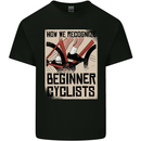 Novice Cyclists Funny Bicycle Cycling Mens Cotton T-Shirt Tee Top Black