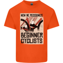 Novice Cyclists Funny Bicycle Cycling Mens Cotton T-Shirt Tee Top Orange