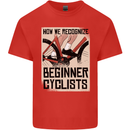 Novice Cyclists Funny Bicycle Cycling Mens Cotton T-Shirt Tee Top Red
