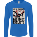 Novice Cyclists Funny Bicycle Cycling Mens Long Sleeve T-Shirt Royal Blue