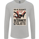 Novice Cyclists Funny Bicycle Cycling Mens Long Sleeve T-Shirt Sports Grey