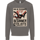 Novice Cyclists Funny Bicycle Cycling Mens Sweatshirt Jumper Charcoal
