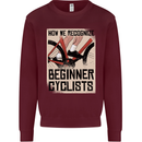 Novice Cyclists Funny Bicycle Cycling Mens Sweatshirt Jumper Maroon