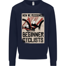 Novice Cyclists Funny Bicycle Cycling Mens Sweatshirt Jumper Navy Blue