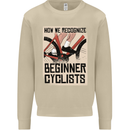 Novice Cyclists Funny Bicycle Cycling Mens Sweatshirt Jumper Sand