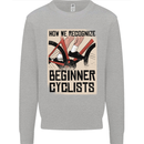 Novice Cyclists Funny Bicycle Cycling Mens Sweatshirt Jumper Sports Grey