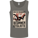 Novice Cyclists Funny Bicycle Cycling Mens Vest Tank Top Charcoal