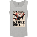 Novice Cyclists Funny Bicycle Cycling Mens Vest Tank Top Sports Grey
