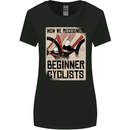 Novice Cyclists Funny Bicycle Cycling Womens Wider Cut T-Shirt Black
